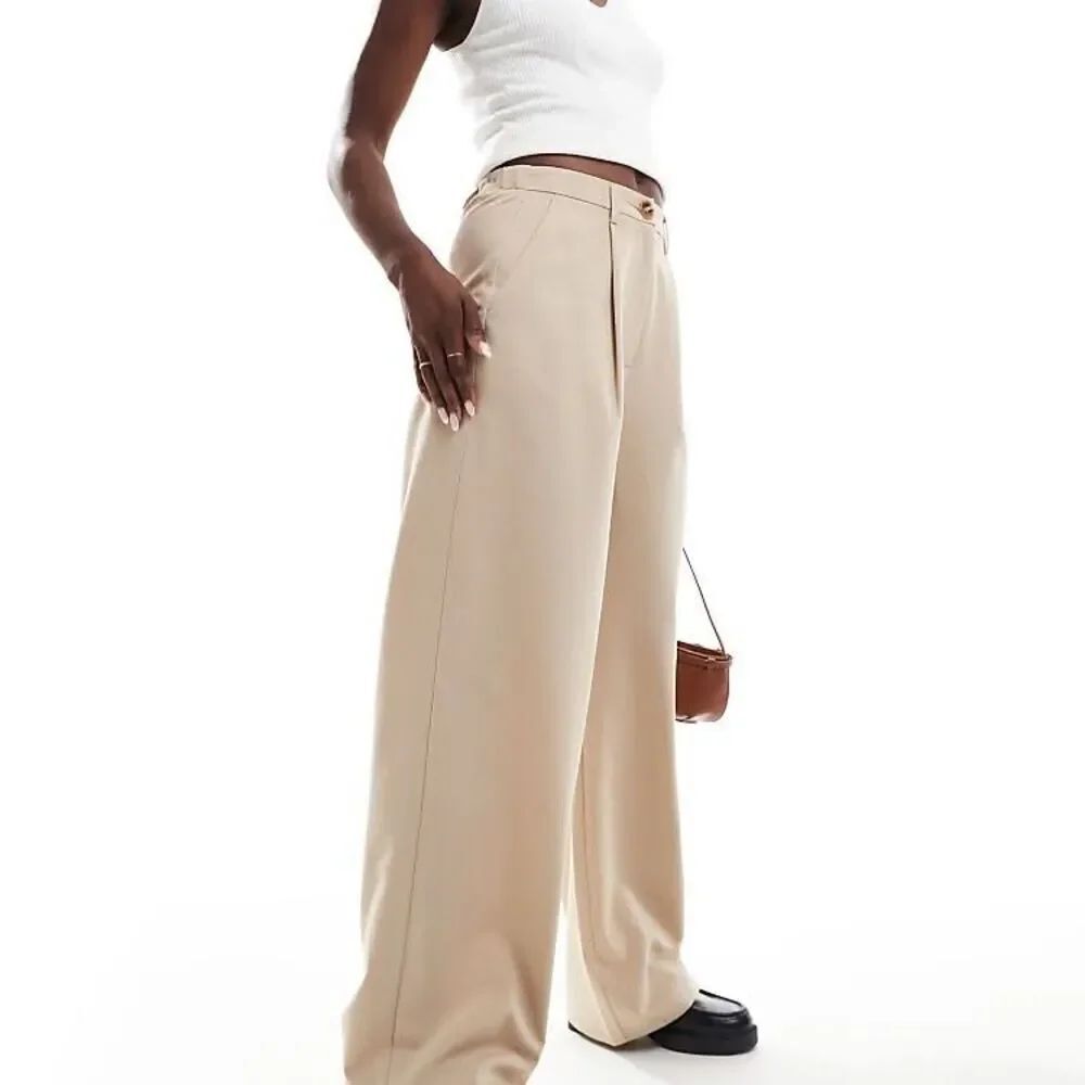 ✨Miss Selfridge Tailored Wide Leg Sz 8 Trousers in Stone✨